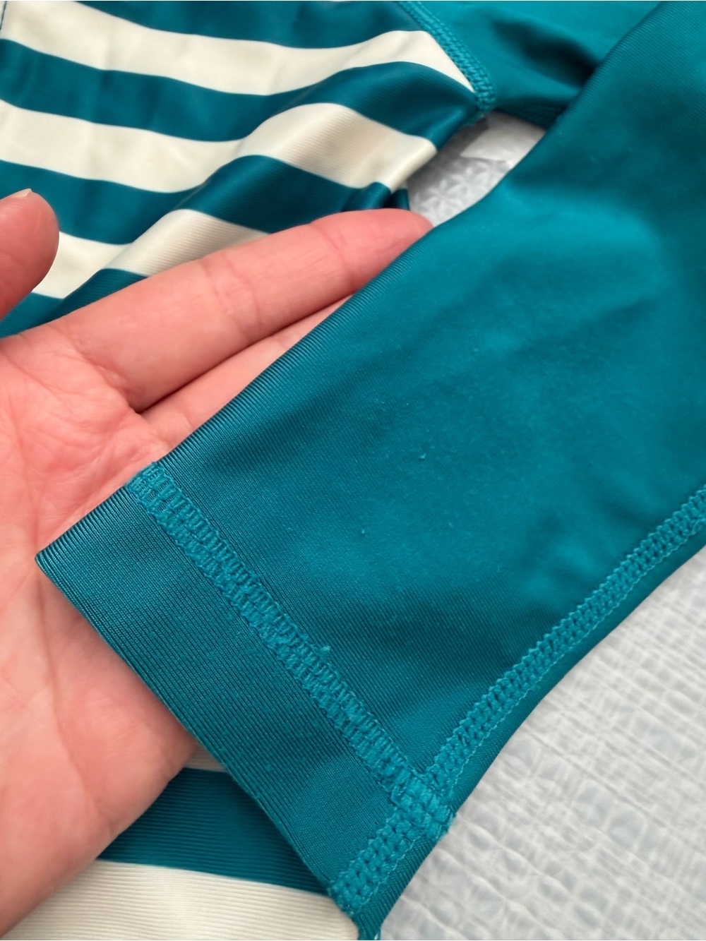 Tea Collection - Striped Rash Guard Swimsuit, 2T - Picture 6 of 7